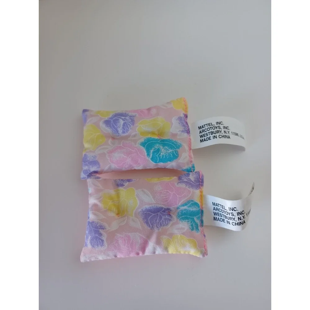 Two Vintage Barbie Fashion Doll Sized Pillows Toy Collectible