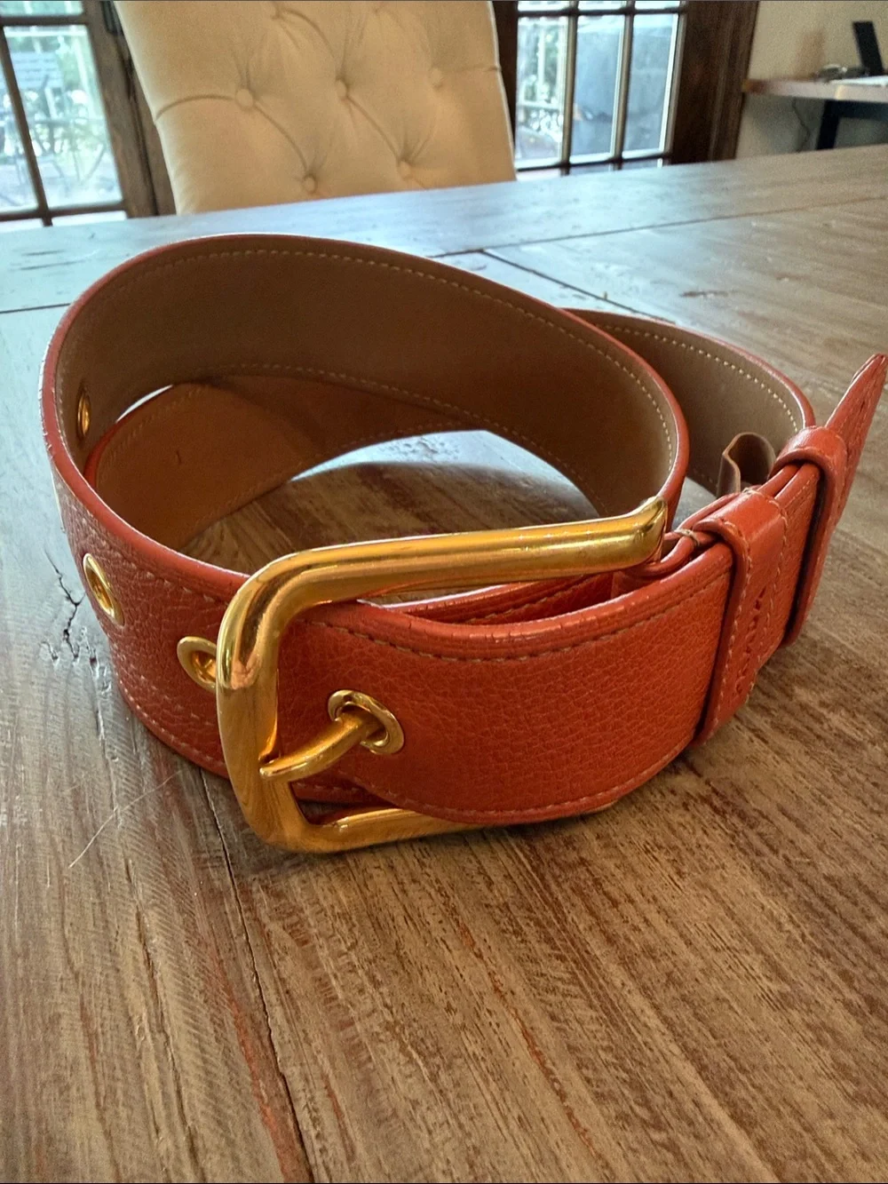 Prada wide leather