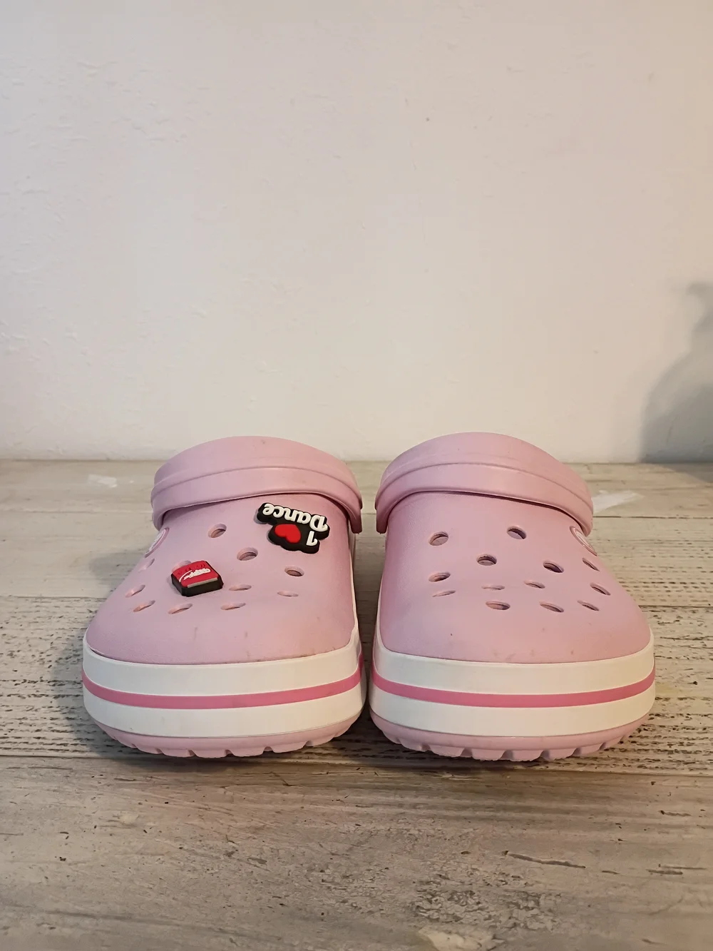 Kids Pink Foam Clogs with Decorative Charms Girls