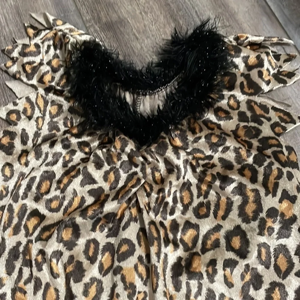 Rubies Girl’s Cavewoman Leopard Cheetah Cat Animal Print Dress