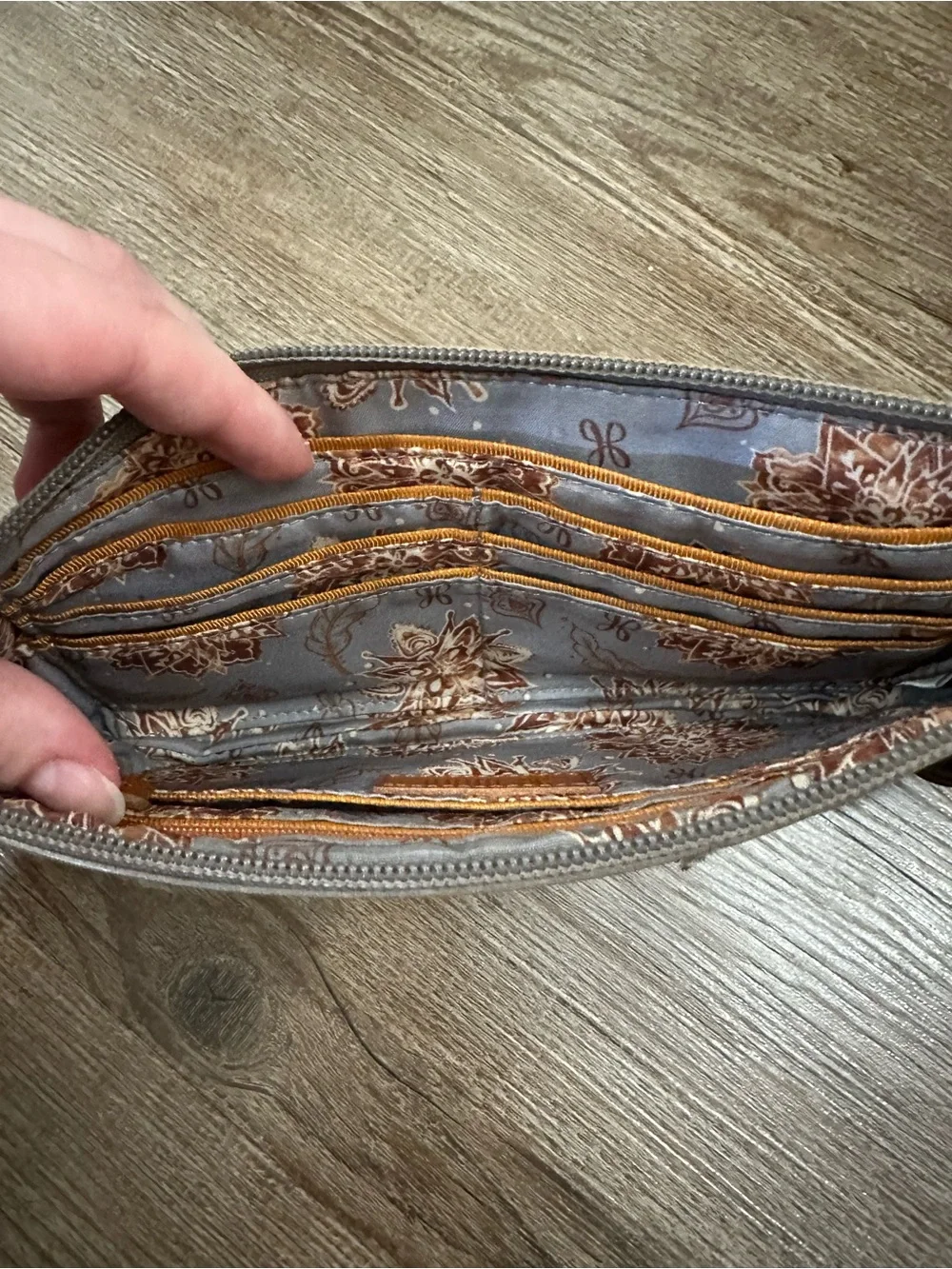 HOBO leather wristlet