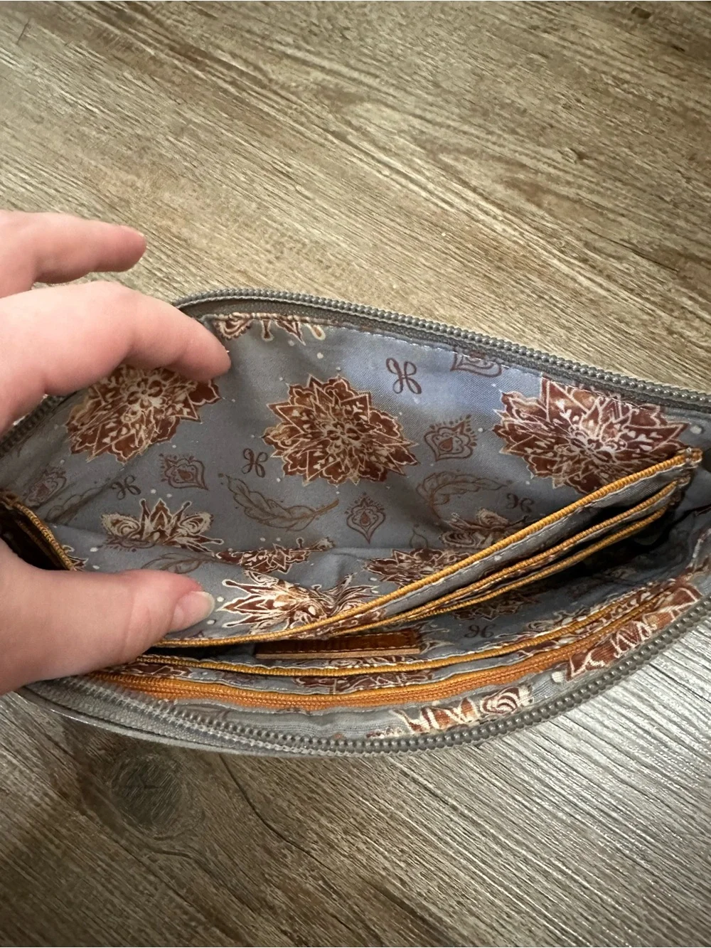 HOBO leather wristlet