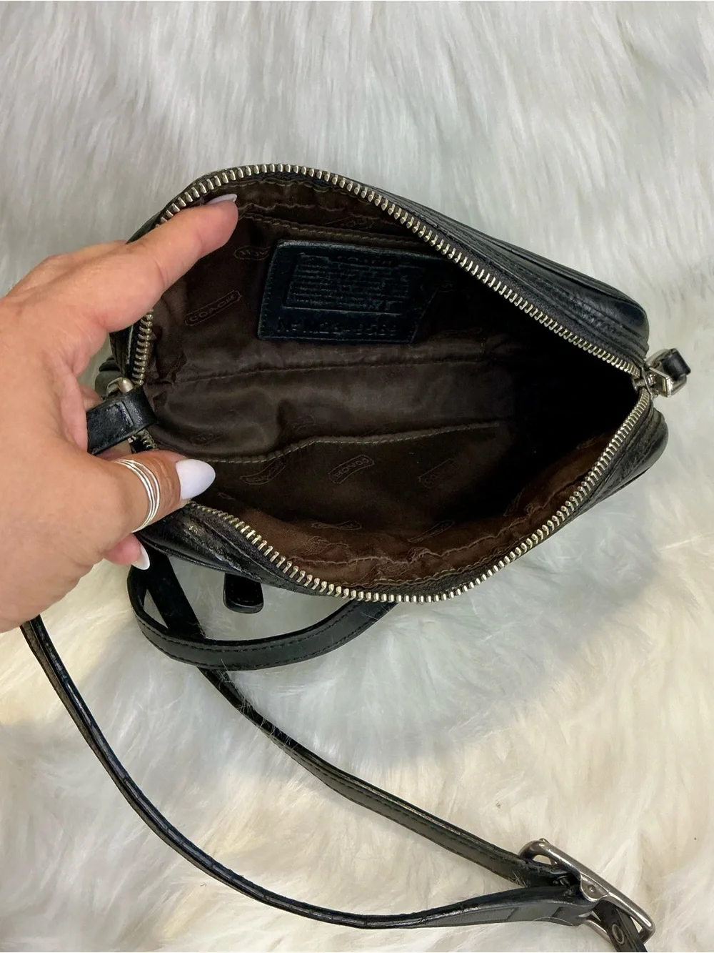 COACH Black Baguette Barrel Handbag No. M23-9589