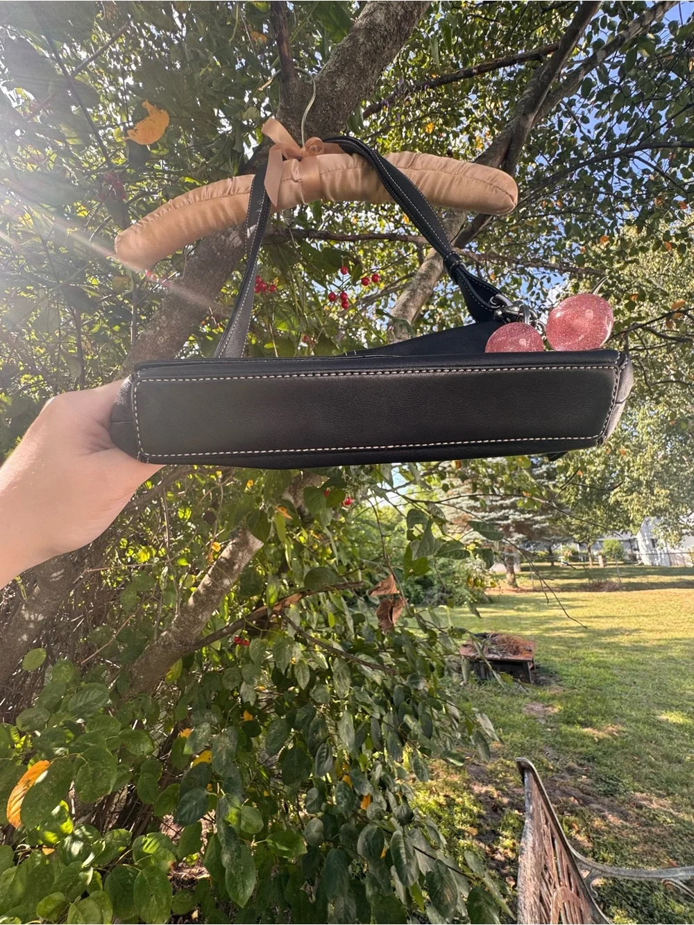 Vintage Coach SoHo Baguette Shoulder Bag in Black Leather