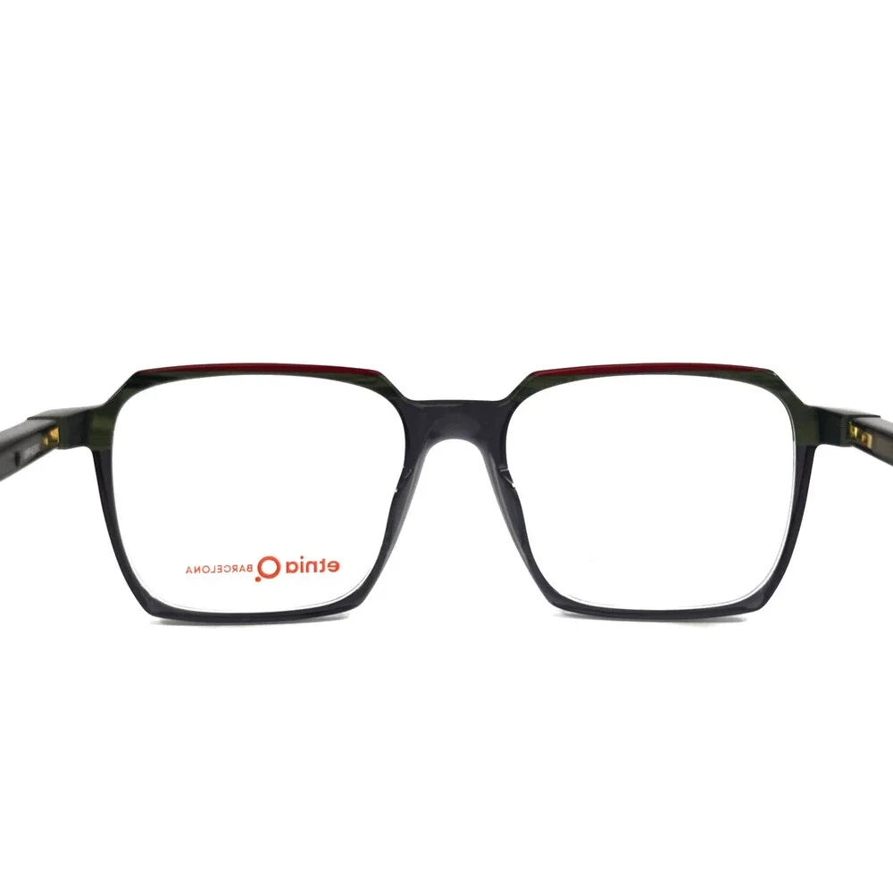 Etnia Barcelona Eyeglasses Frames IBO BKGR Clear Gray Green Red Square 52-16-145