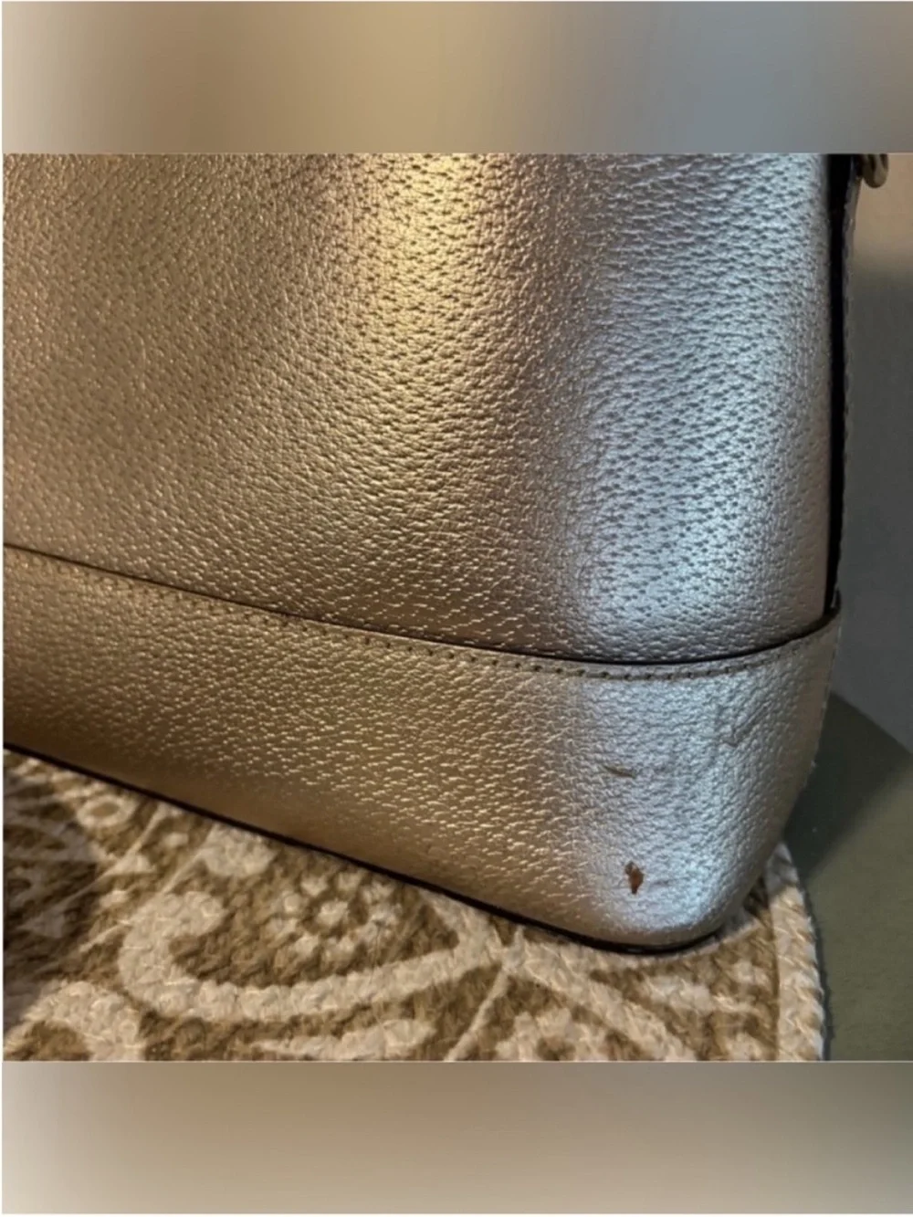 Kate Spade Metallic Golden Dome Handbag with Removable Strap
