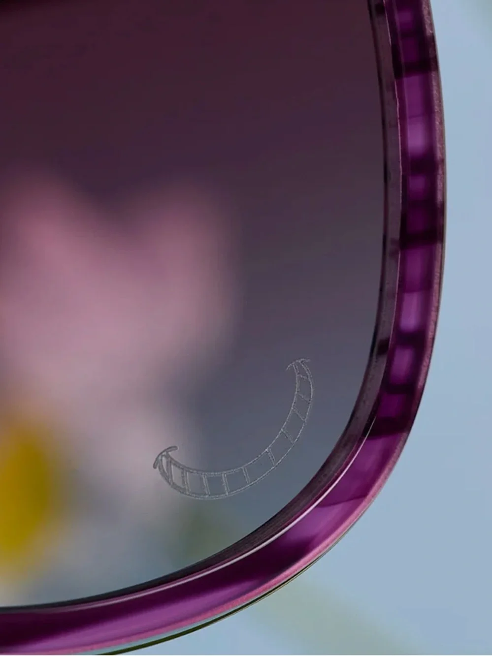 Diff BNIB Alice In Wonderland Cheshire Cat Purple Pink Gradient Sunglasses