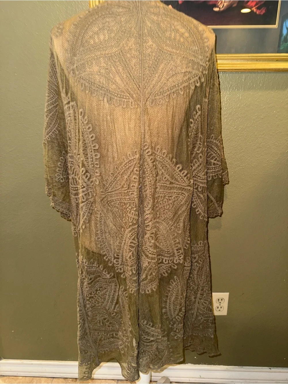 N/A sheer embroidered