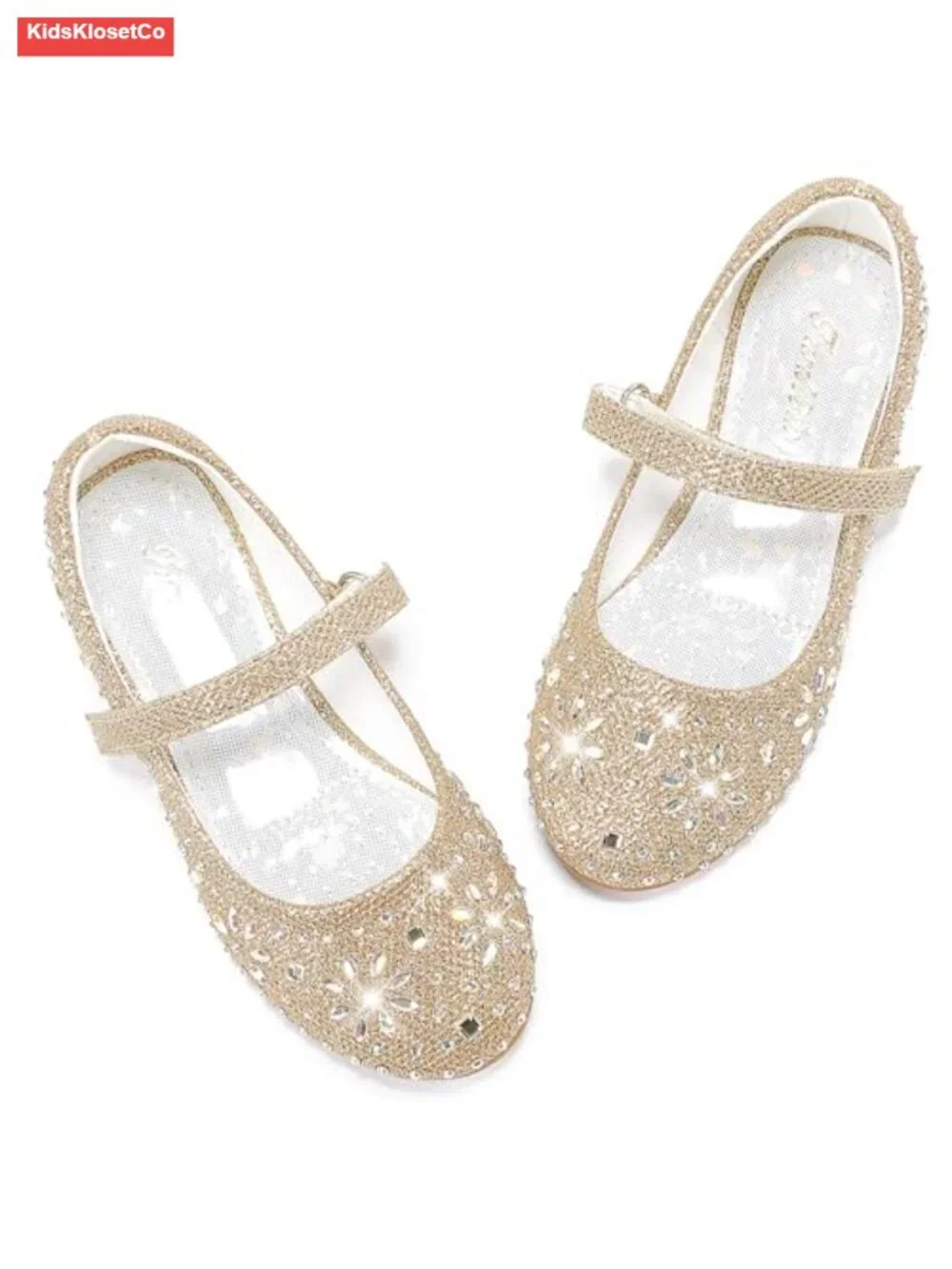 Girls Mary Jane Flats Glitter Princess Ballet Shoes Wedding Party