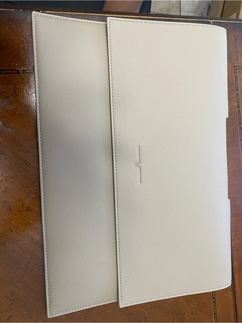 Von Holzhausen Taupe Leather iPad Portfolio Sleeve