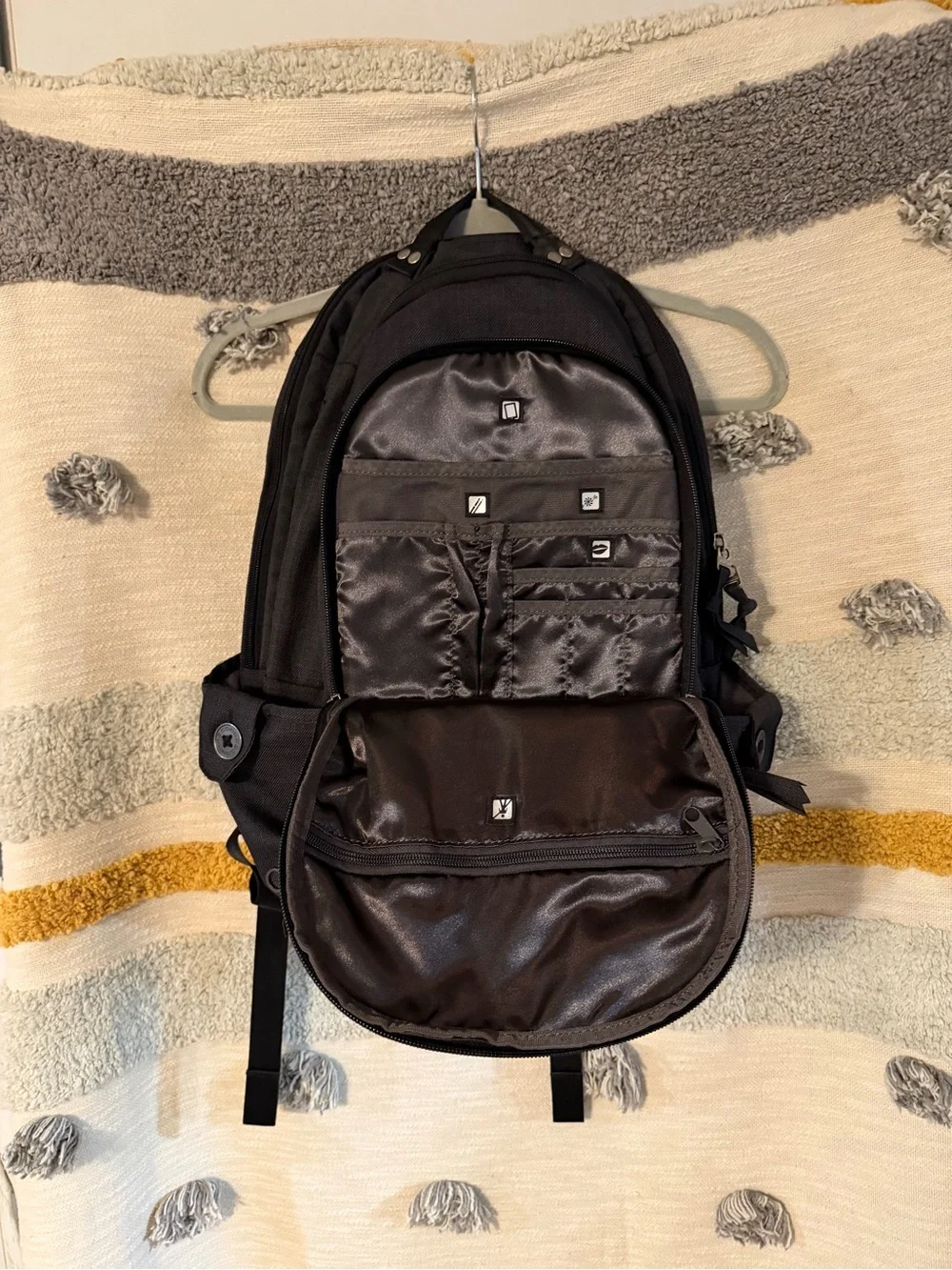 OGIO Black Button-Accent Backpack