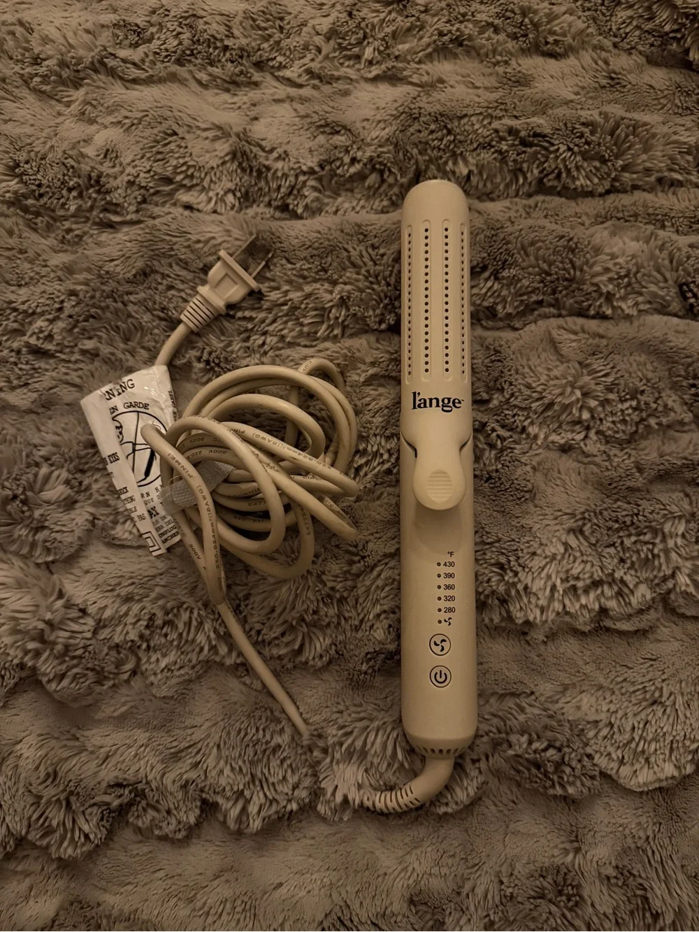 Lange Cream Ceramic Hair Straightening Brush