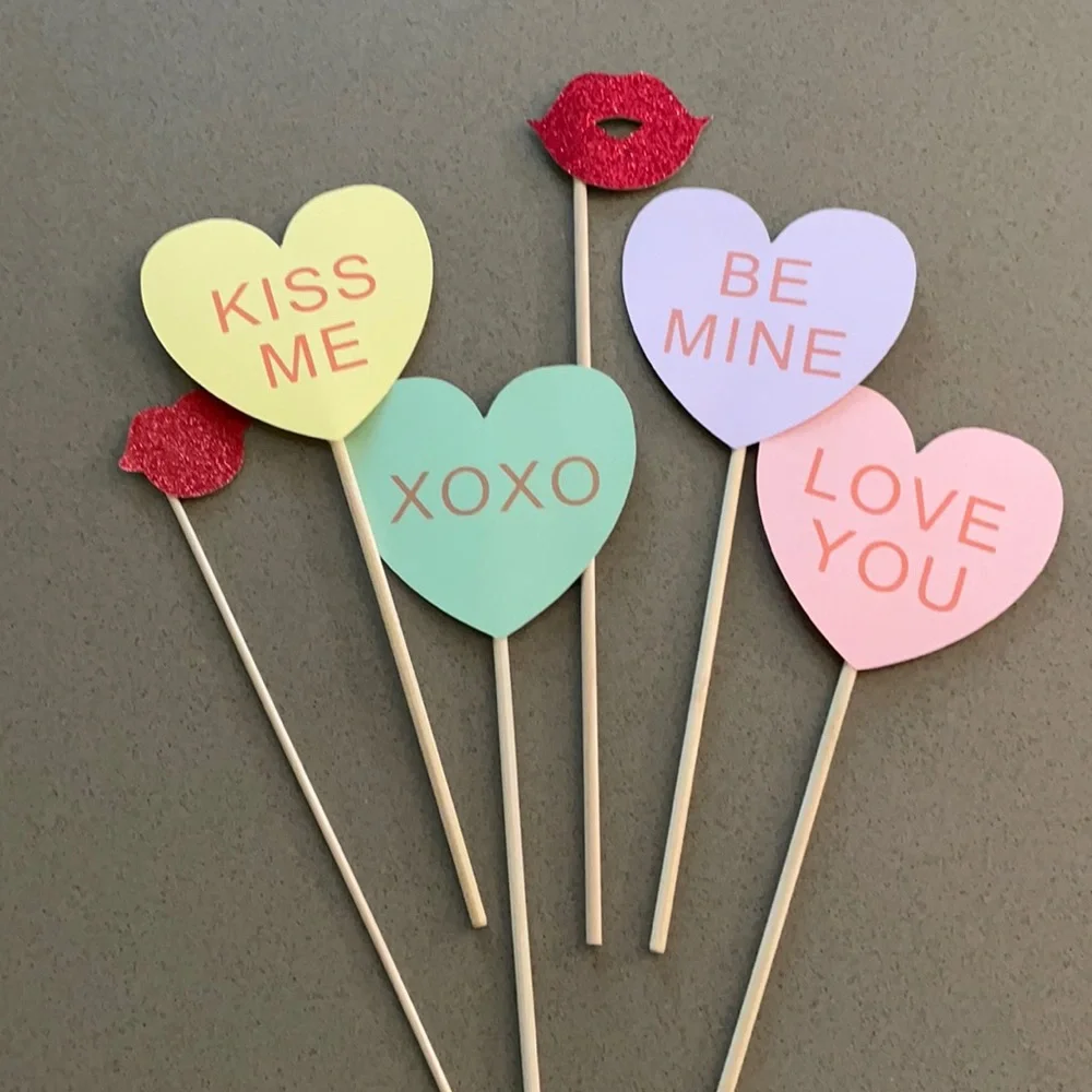 Conversation Hearts Photo Booth Props