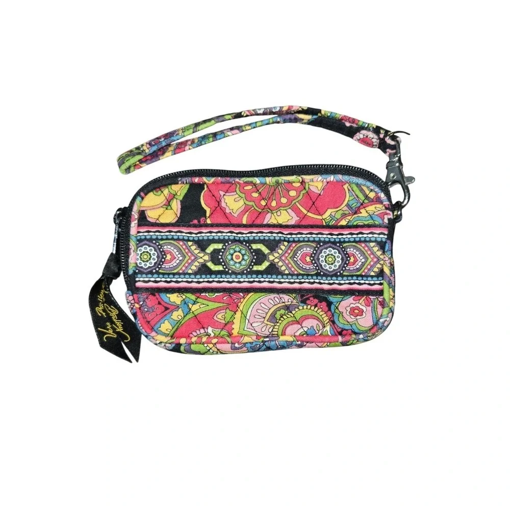 Vera Bradley Y2K Floral Paisley Quilted Cotton Wristlet Wallet Boho Hippie Artsy