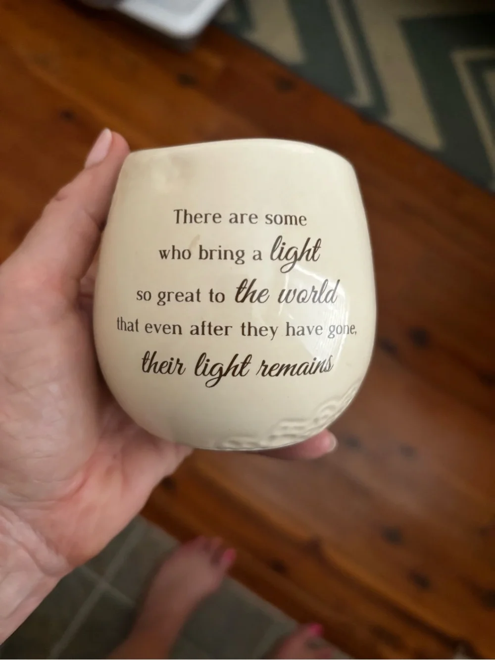 Memorial Ceramic Candle  - Cream