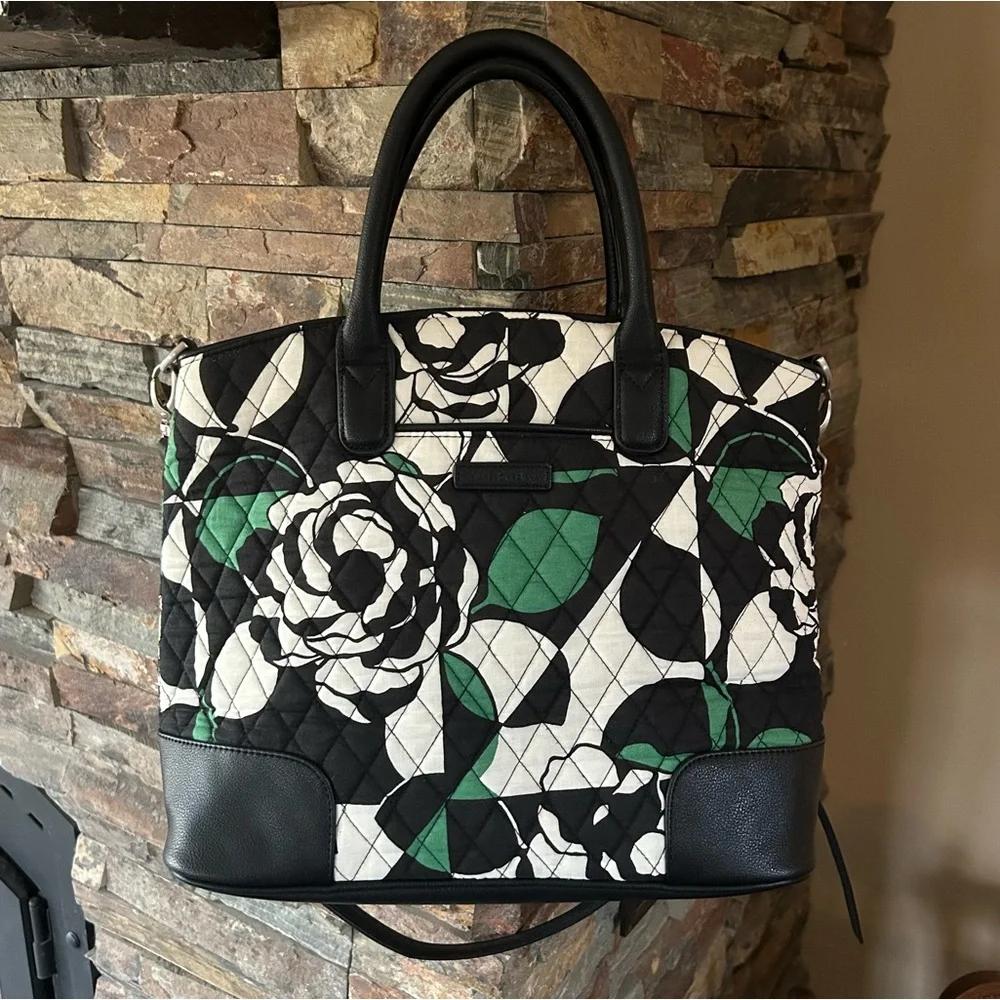 Vera Bradley Day Off Satchel Imperial Rose With‎ Crossbody Strap