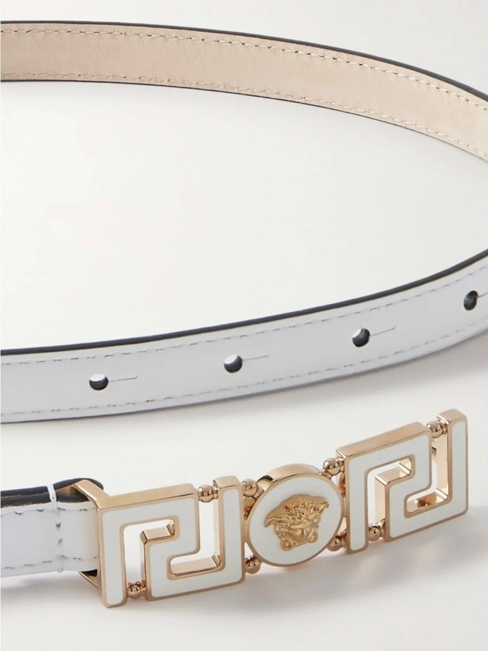 Versace white leather