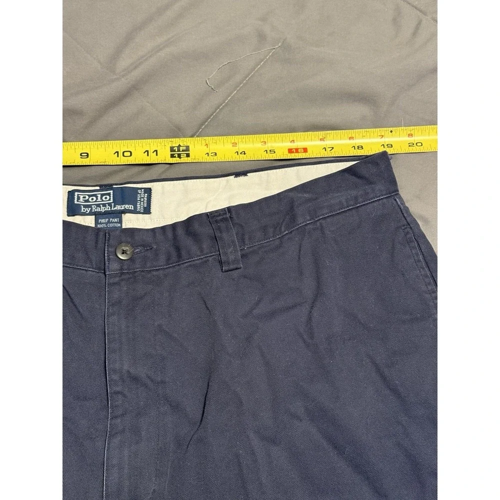 Vintage Polo Ralph Lauren Philip Pant‎ Classic Chino Navy Blue 38x30 (38x31)