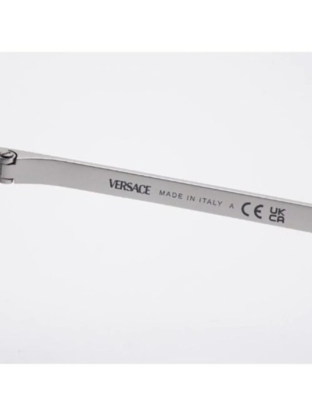 Versace VE2293 100019 Shield Sunglasses - Silver Shield Frame, Blue Lenses