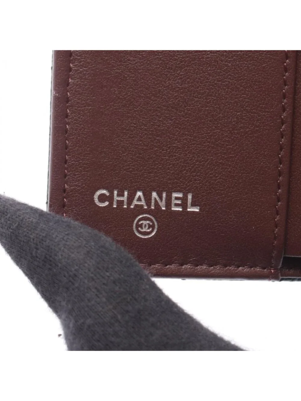 Chanel Trifold Wallet Classic Small Flap Quilted Black Caviar Leather Compact