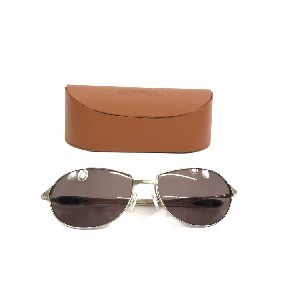 Vintage Oliver Peoples Sunglasses Whistle BC Brushed Chrome Brad Pitt Oceans 11