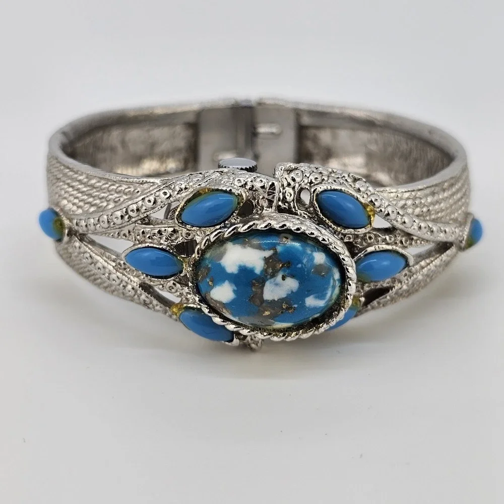 VTG Winton Mechanical Women's Hidden Watch‎ Gray Dial Bracelet Band 6