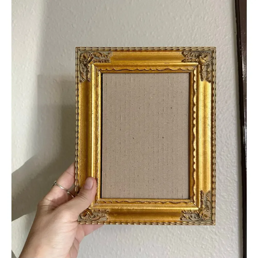 French baroque frame vintage 5x7 gold scrolling Victorian romantic home decor