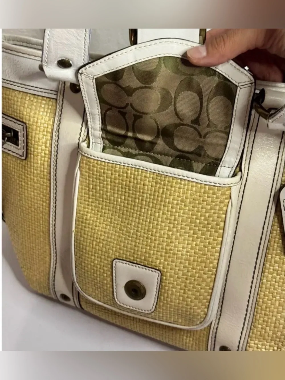 Coach tote woven