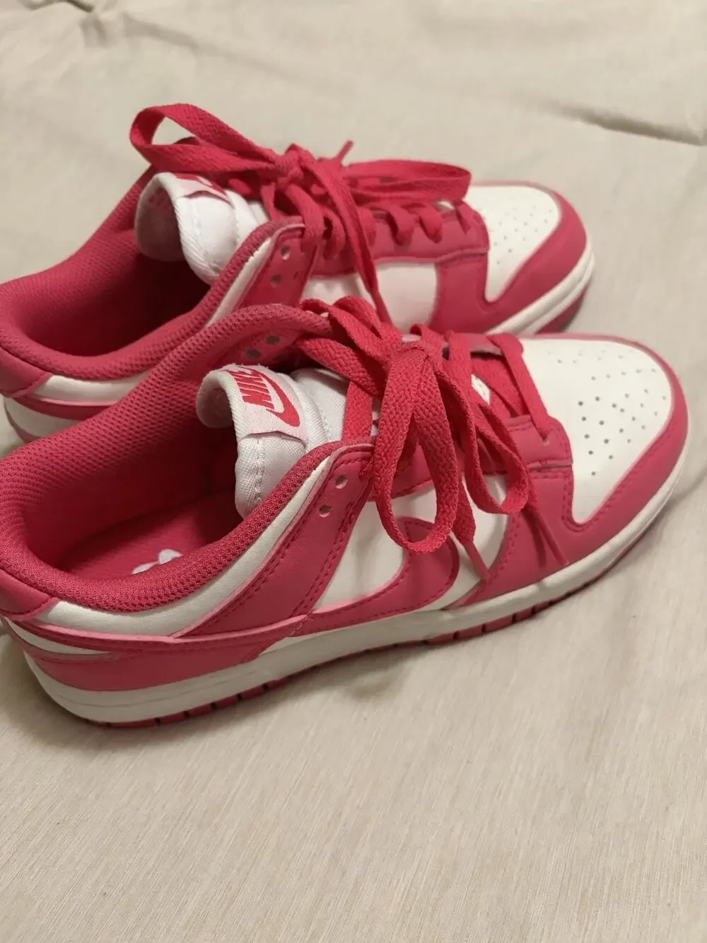 Nike Pink/White Colorblock Low Top Lace Up Sneaker Unisex Womens US 6