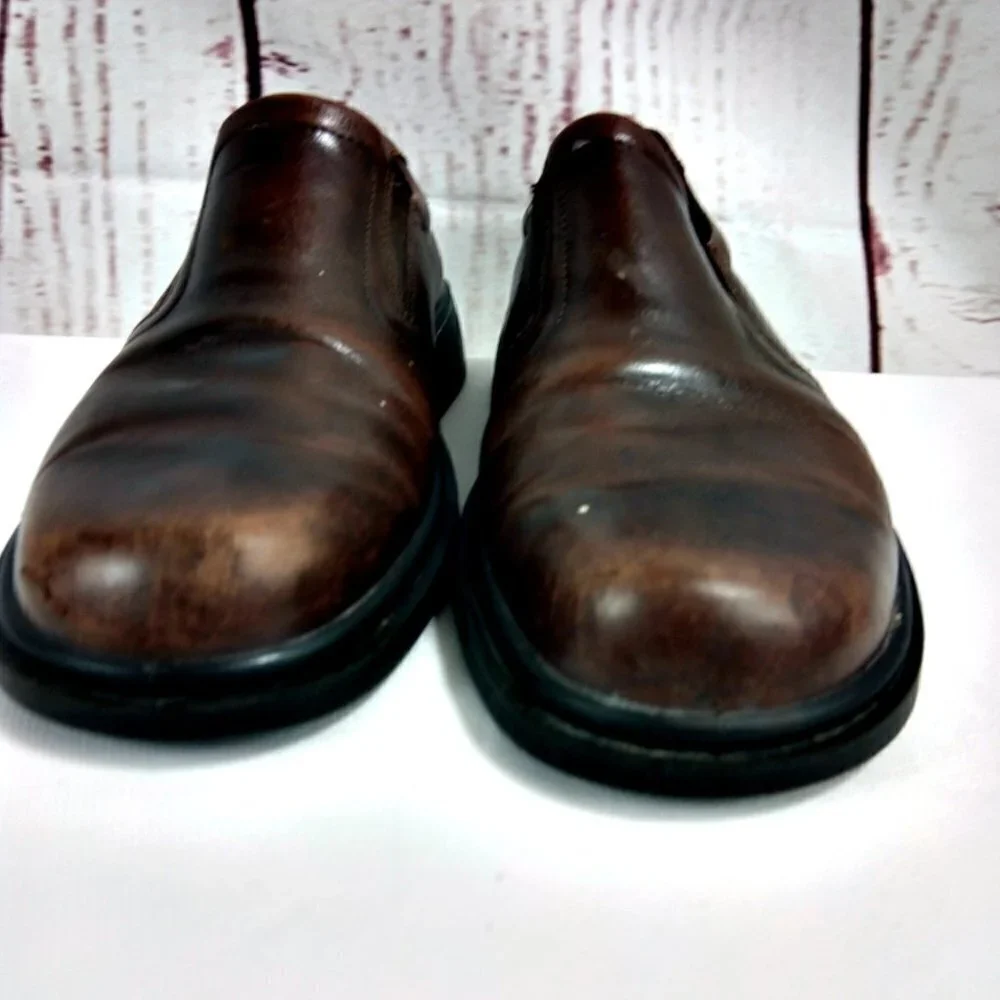 Ecco Shock Point Brown Slip On Loafer Dress Shoes US 9-9.5 EU 43