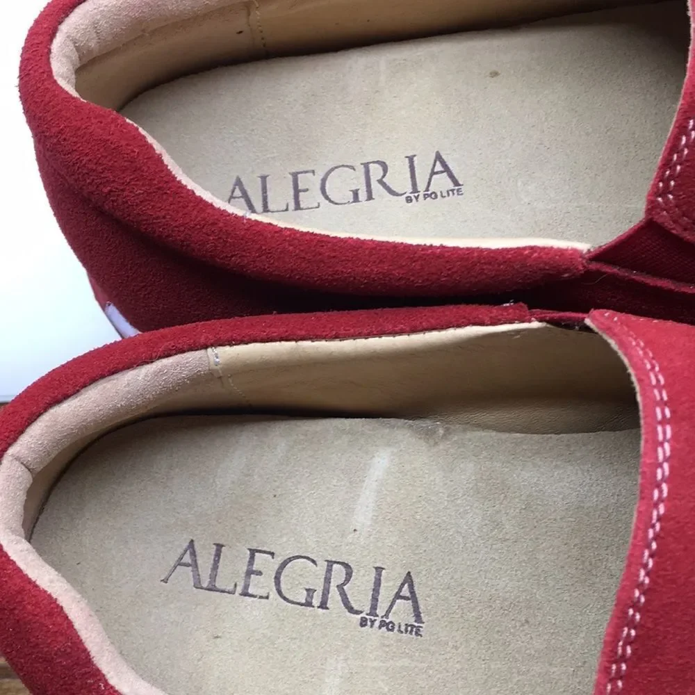 NIB Alegria Aaron Dark Res Suede Slip On Shoes - Size 43 EU 9.5 US (W US 13)