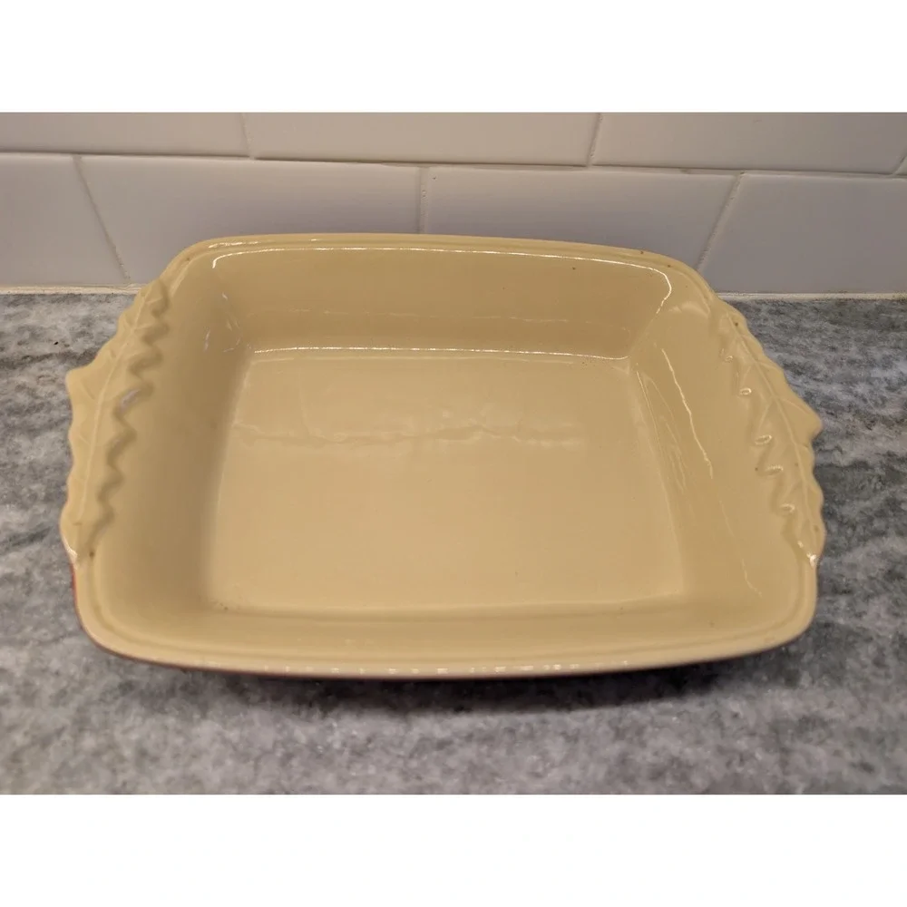 Nantucket Oven Dish,‎ Red Leaf Designed Handles