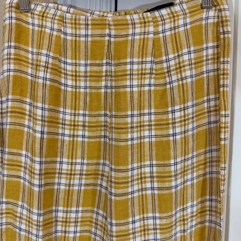 Reformation linen plaid