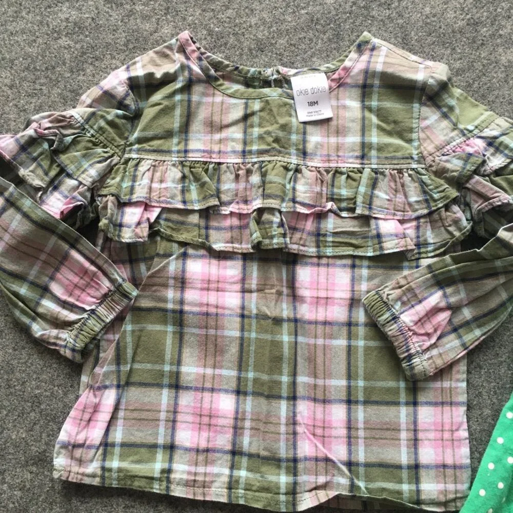 Baby Girl 18-24 Months Clothing Lot 8x‎ Pieces Bulk Winter Preppy Casual Cotton