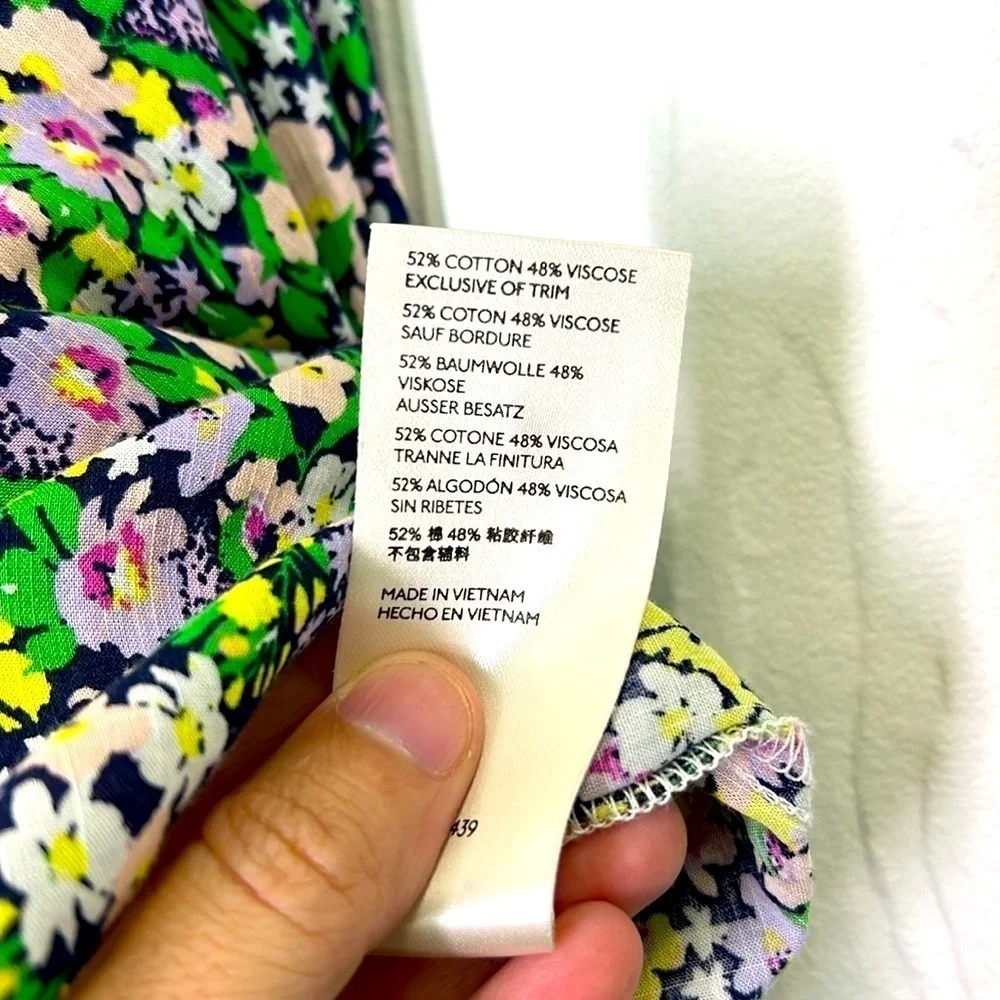 Anthropologie - Maeve Ashleigh Puff Sleeved Floral Button Down Blouse Size Small