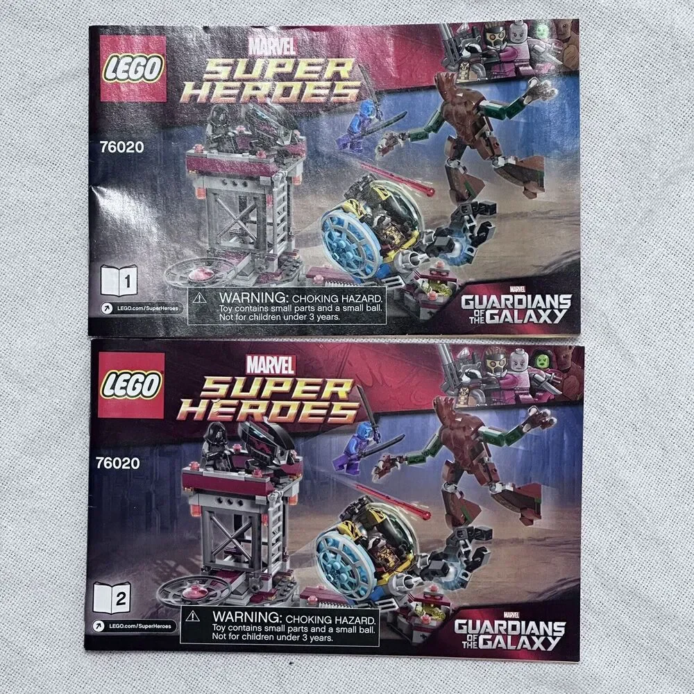 Lego 76020 Guardians of Galaxy Knowhere Escape Mission Instructions Book 1 & 2‎