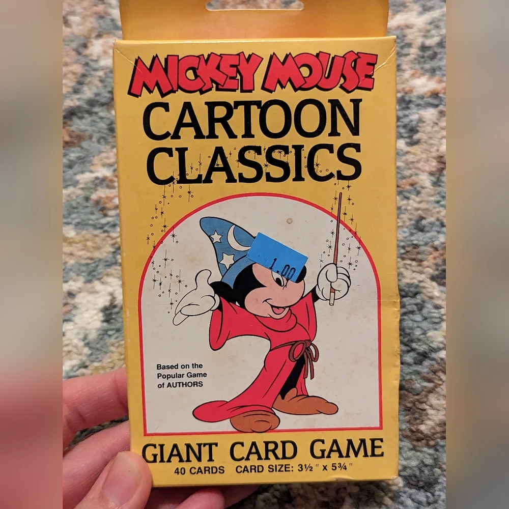 Disney Mickey mouse cartoon classics giant card game vintage unopened