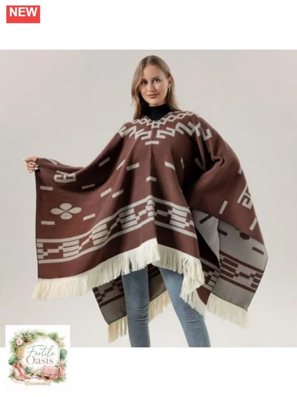 Fashion Travel Shawl Wrap Poncho Cape Long Blanket Tassels Sweater Top
