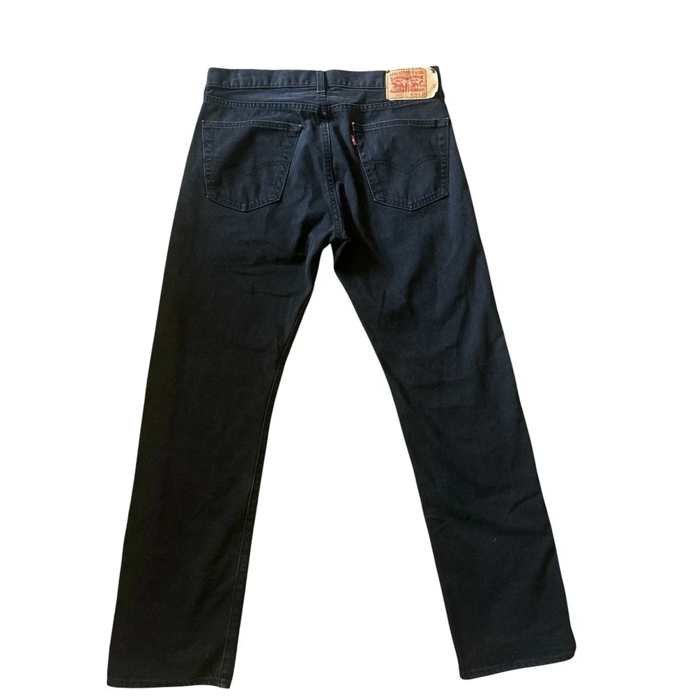 LEVI LEVIS 501 ORIGINAL FIT STRAIGHT‎ MENS BLACK BUTTON FLY JEANS 36X 34 RED TAB