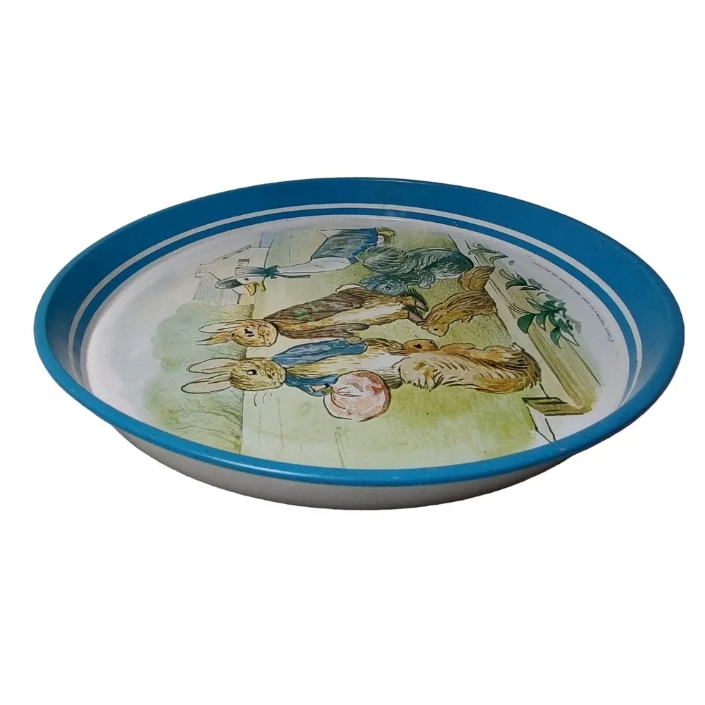 Vintage Peter Rabbit Tin Tray Beatrix‎ Potter Jemima Puddle Duck England SEE