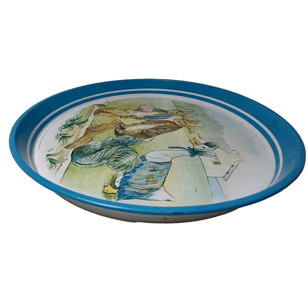 Vintage Peter Rabbit Tin Tray Beatrix‎ Potter Jemima Puddle Duck England SEE