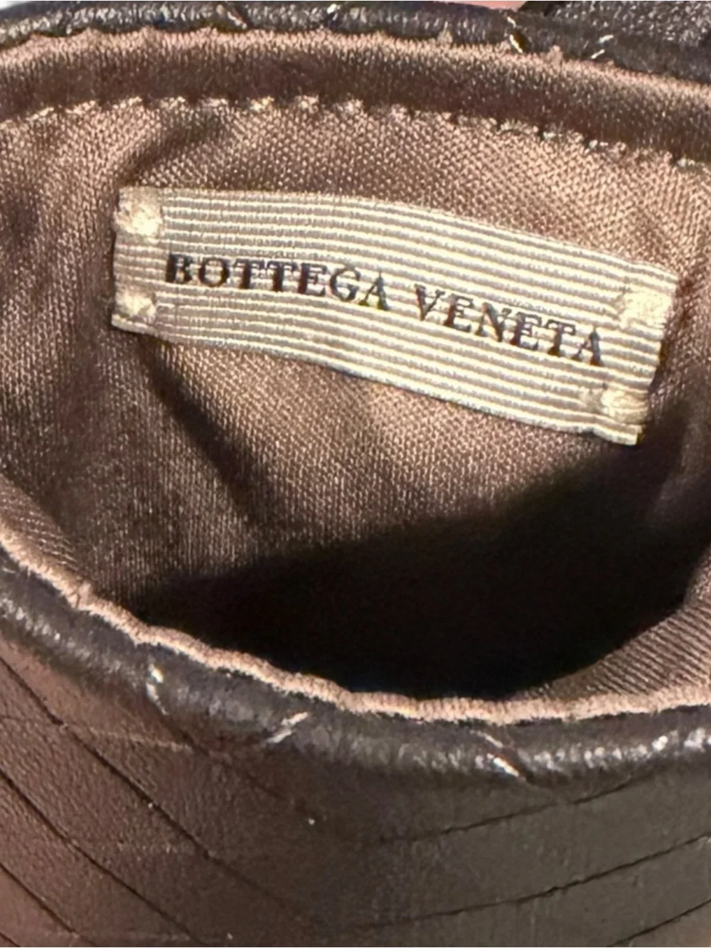 Bottega Veneta Intrecciato Leather Sunglasses Case Pouch EUC authentic