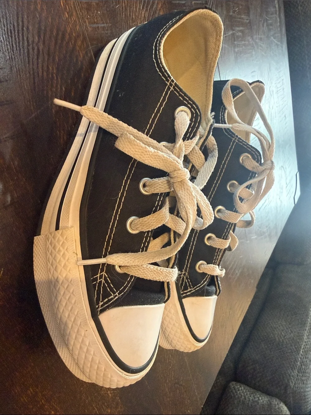 Converse Kids Black Canvas Low-Top Sneakers