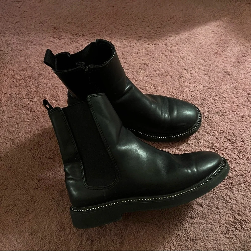 Zara black studded