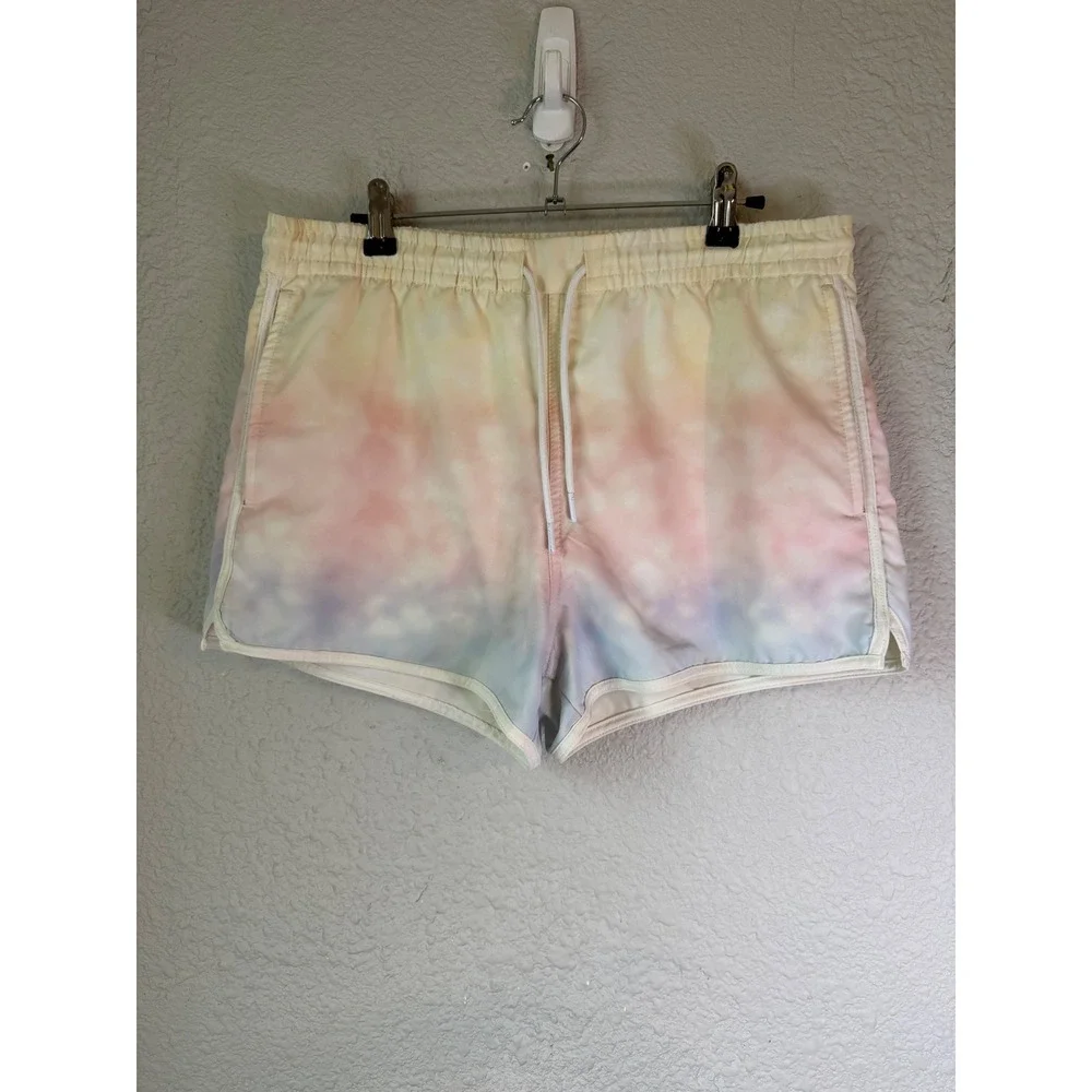 Abercrombie & Fitch Trevor‎ Project Tie Dye Swim Trunks Mens Small Pastel Pride