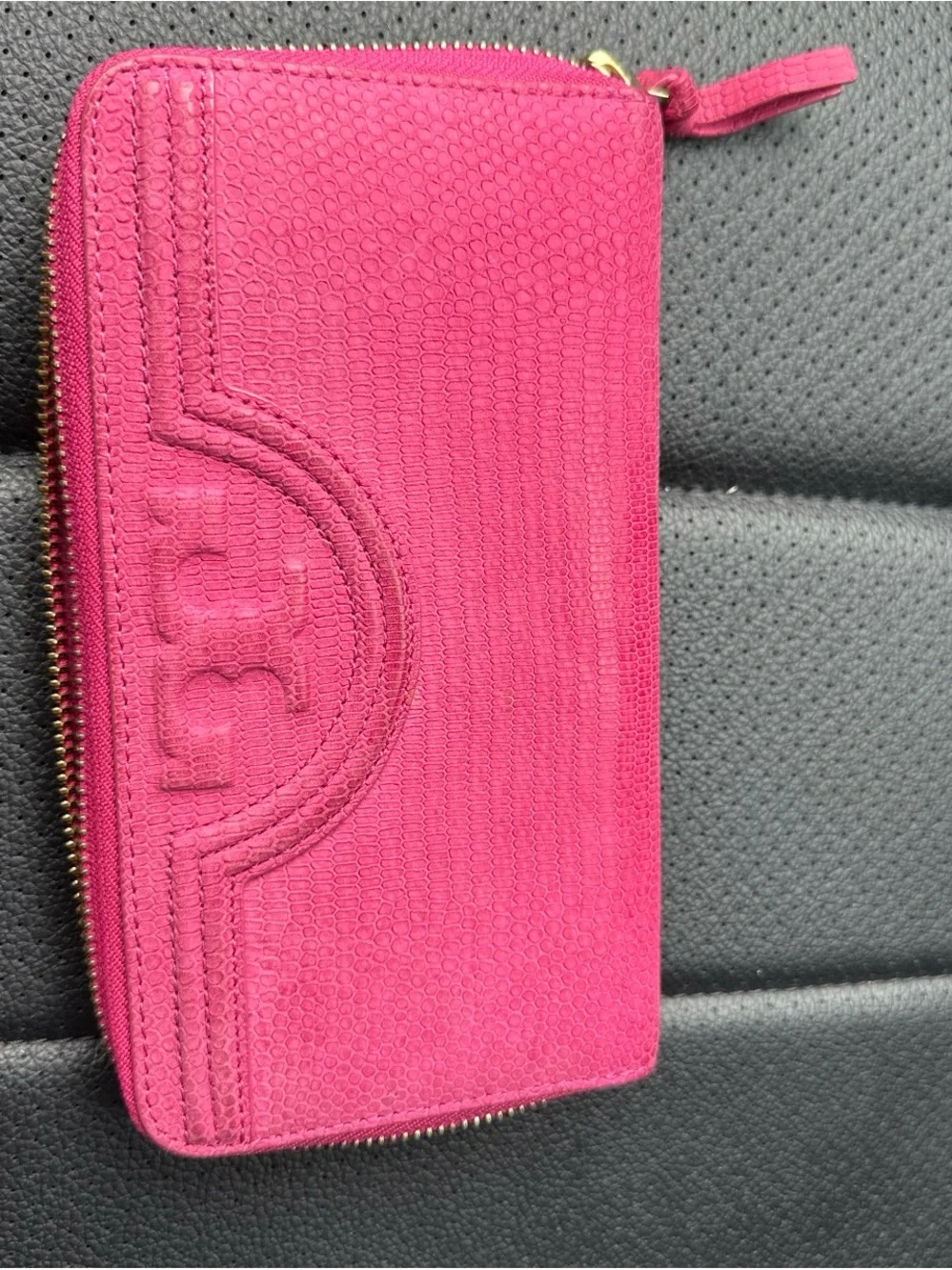 Tory Burch Hot Pink Zip-Around Wallet