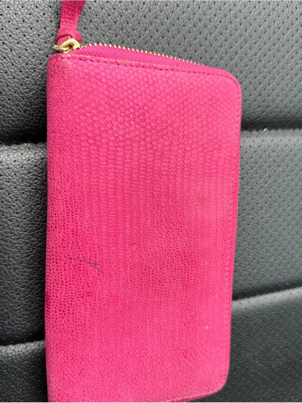 Tory Burch Hot Pink Zip-Around Wallet