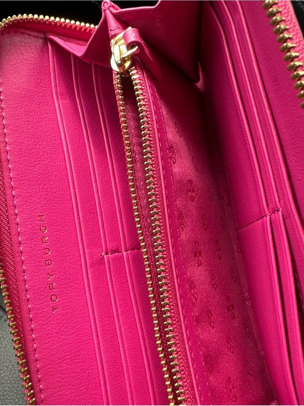 Tory Burch Hot Pink Zip-Around Wallet