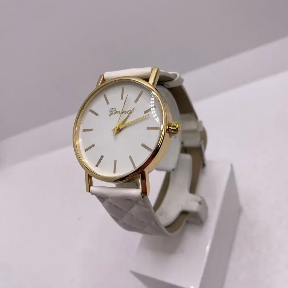 Geneva battery white watch