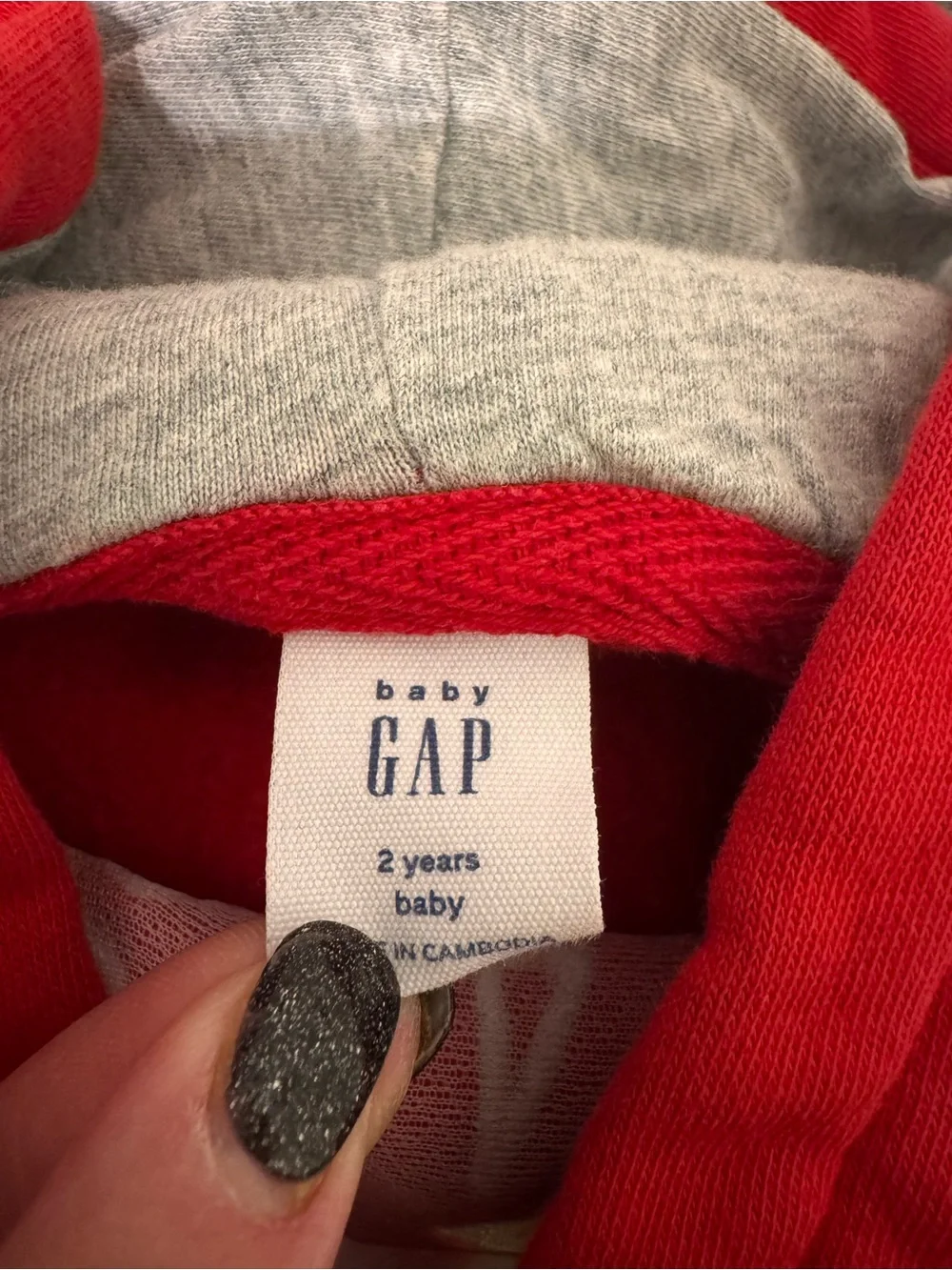 GAP red hooded